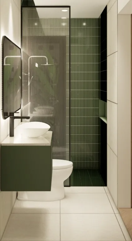 Ilustrasi kamar mandi rumah Well Tree Residence