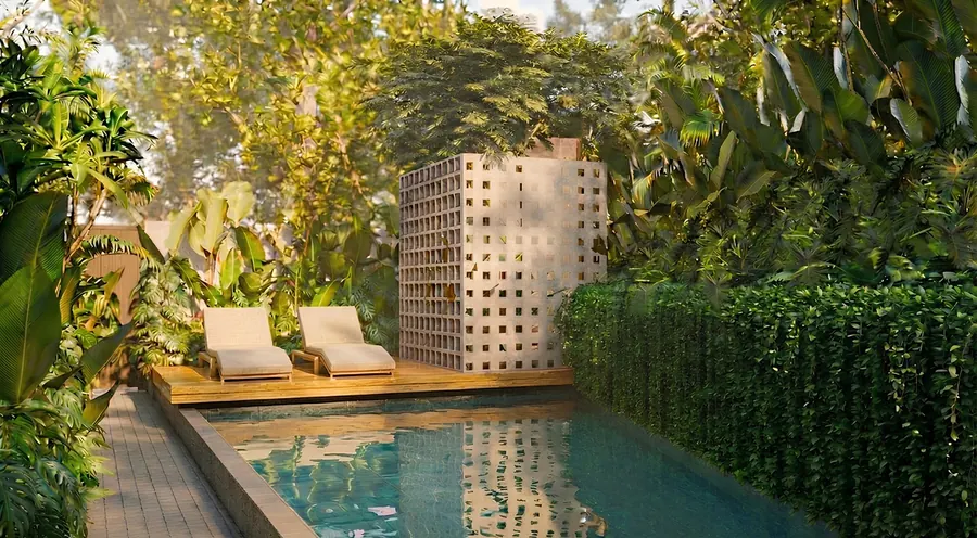 Ilustrasi kolam renang di perumahan Well Tree Residence Depok